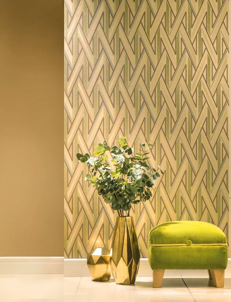 Обои Loymina Equator Geometry QTR5 004/1 10,05×1 фото в интерьере